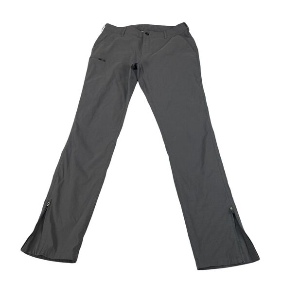 Marmot Pants Women 6 Gray Stretch Ankle Zip Slash Pockets Regular Fit Hiking - Picture 1 of 14